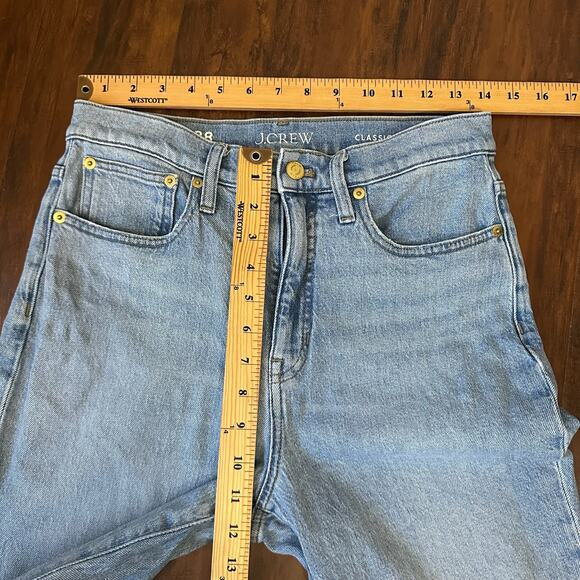 J. CREW Classic Straight Jeans Blue Denim High Rise Stretch Y2K Work - Picture 13 of 15